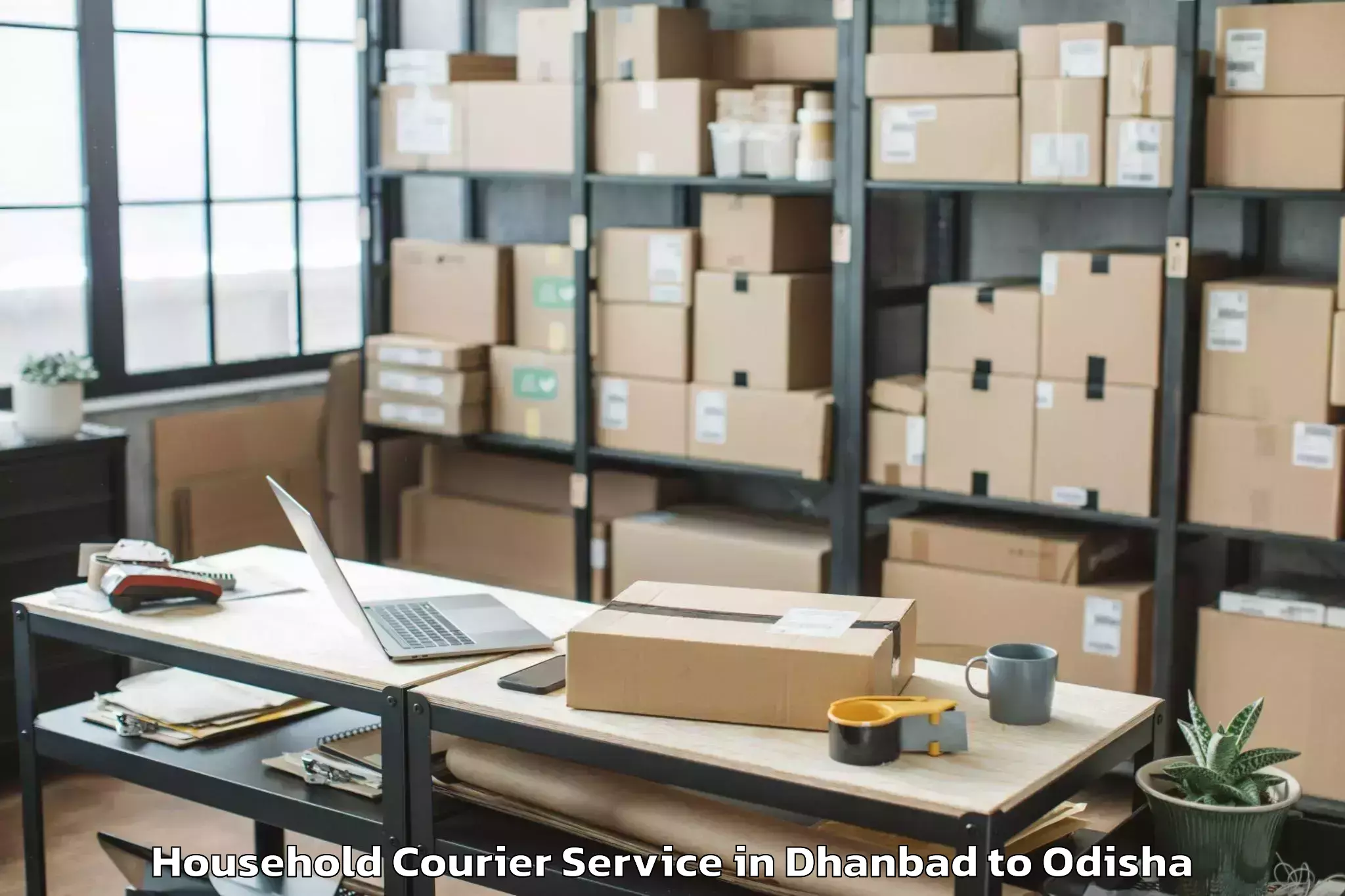 Easy Dhanbad to Komana Household Courier Booking